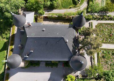 chateau toiture picomtal inspection monument historique architecte air drone alpes